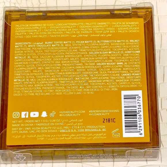 Brand New Huda Beauty Toffee Brown Obsessions Eyeshadow Palette (NIB) - Picture 2 of 6